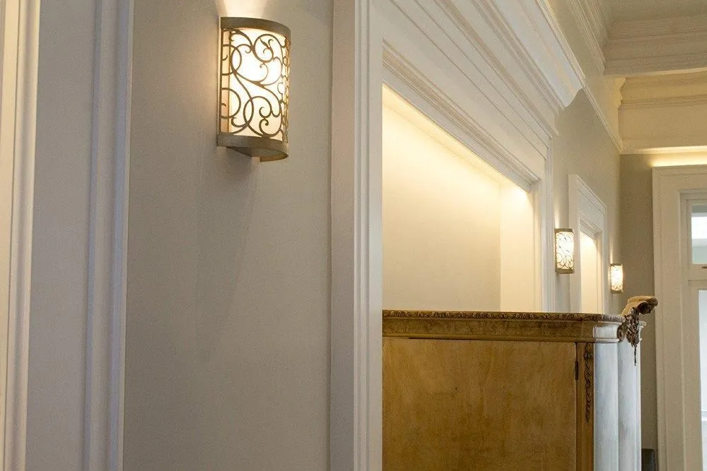 Netlighting Arabesque 1 Light Indoor Wall Light Silver Leaf E14 2