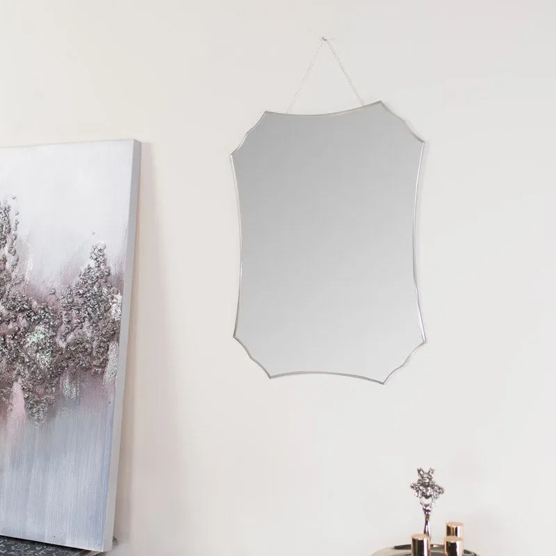 Melody Maison Deco Frameless Bevelled Wall Mirror - 38cm X 50cm in Clear 6