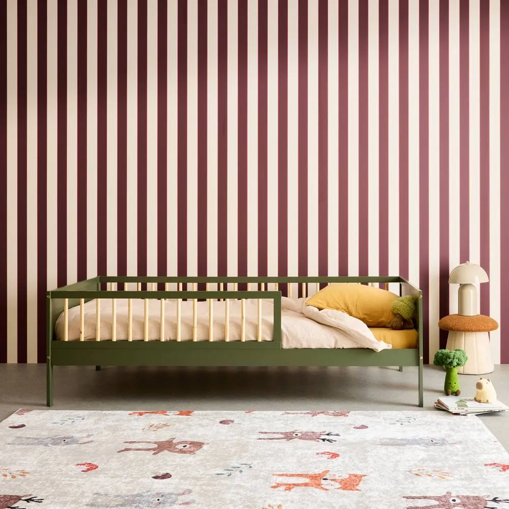 sweeek Child bed 90 x 190 cm natural pine slatted base included in Green 3