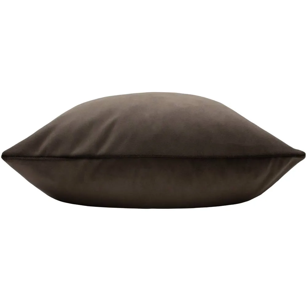 Paoletti Sunningdale Plain Velvet Cushion in Black 3