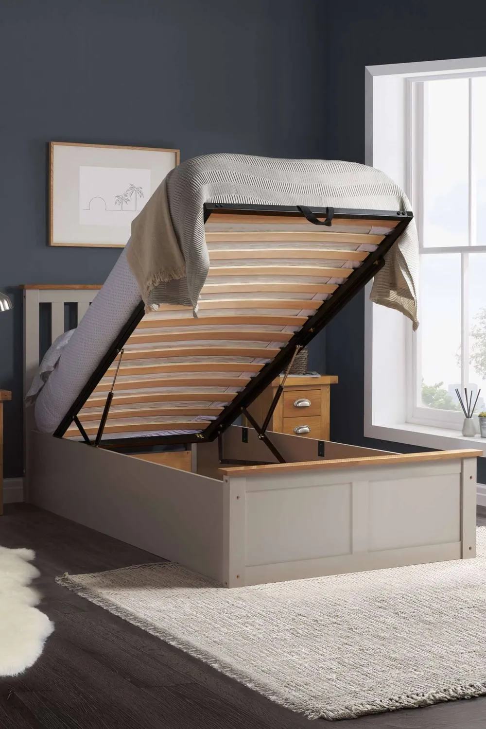 Birlea Phoenix Ottoman Storage Bed Frame in Grey 2