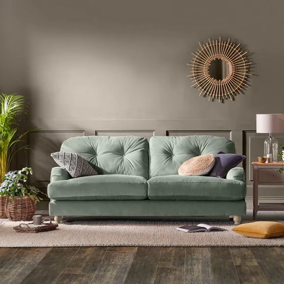 Martha Vintage Velvet 3 Seater Sofa 1
