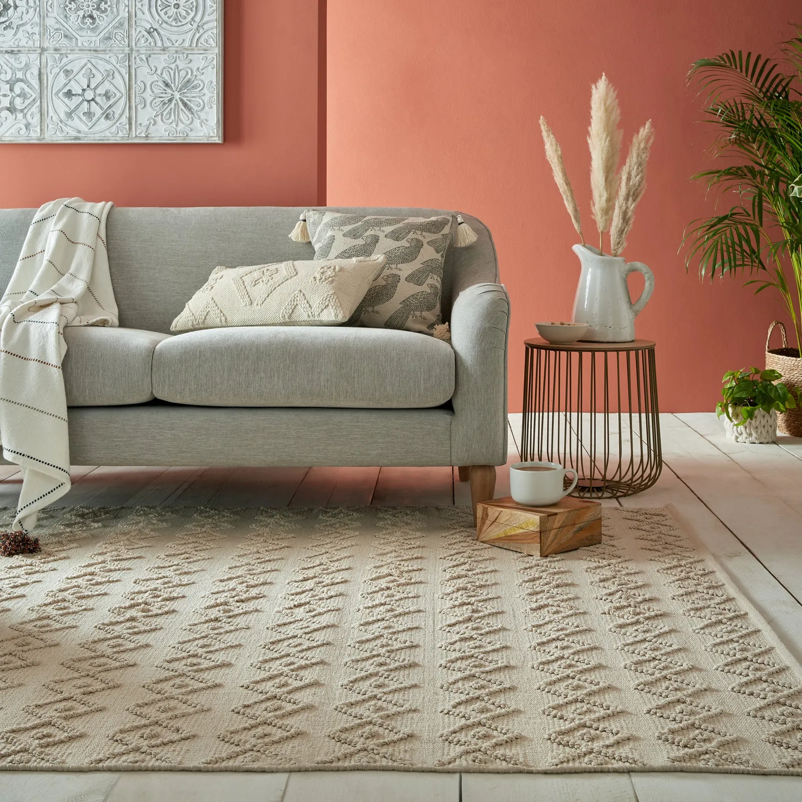 Willa Hand Woven Rug Cream