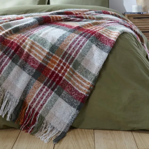 Cosy Logan Check Throw Blanket 235cm x 235cm 3
