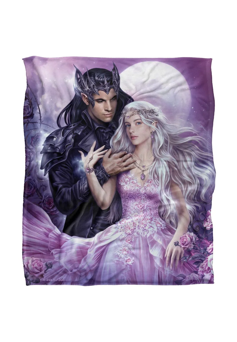 JQ Licensing En The Enchanted Ones Elves Silky Touch Super Soft Throw Blanket 152 X 127 cm in White