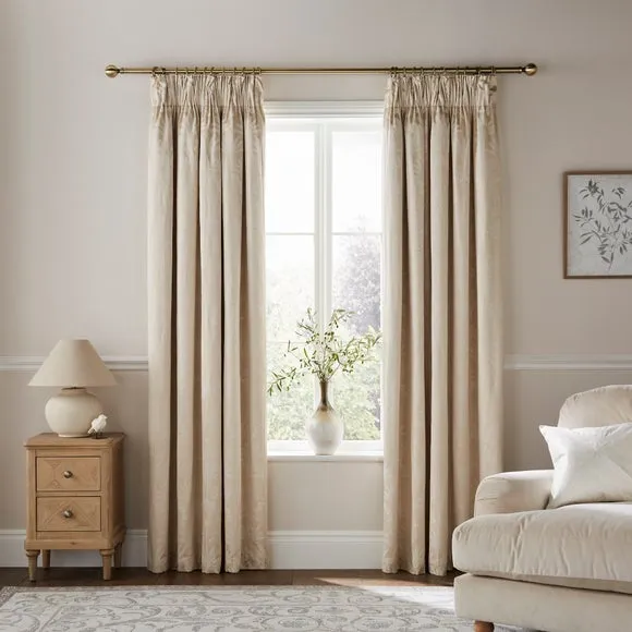 Dorma Luxe Palms Pencil Pleat Blackout Curtains 2