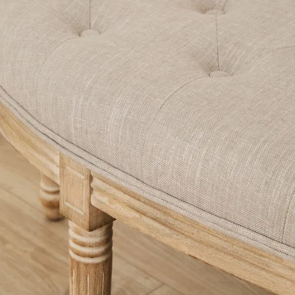 Return - Voyage Maison Annette Linen Footstool 4