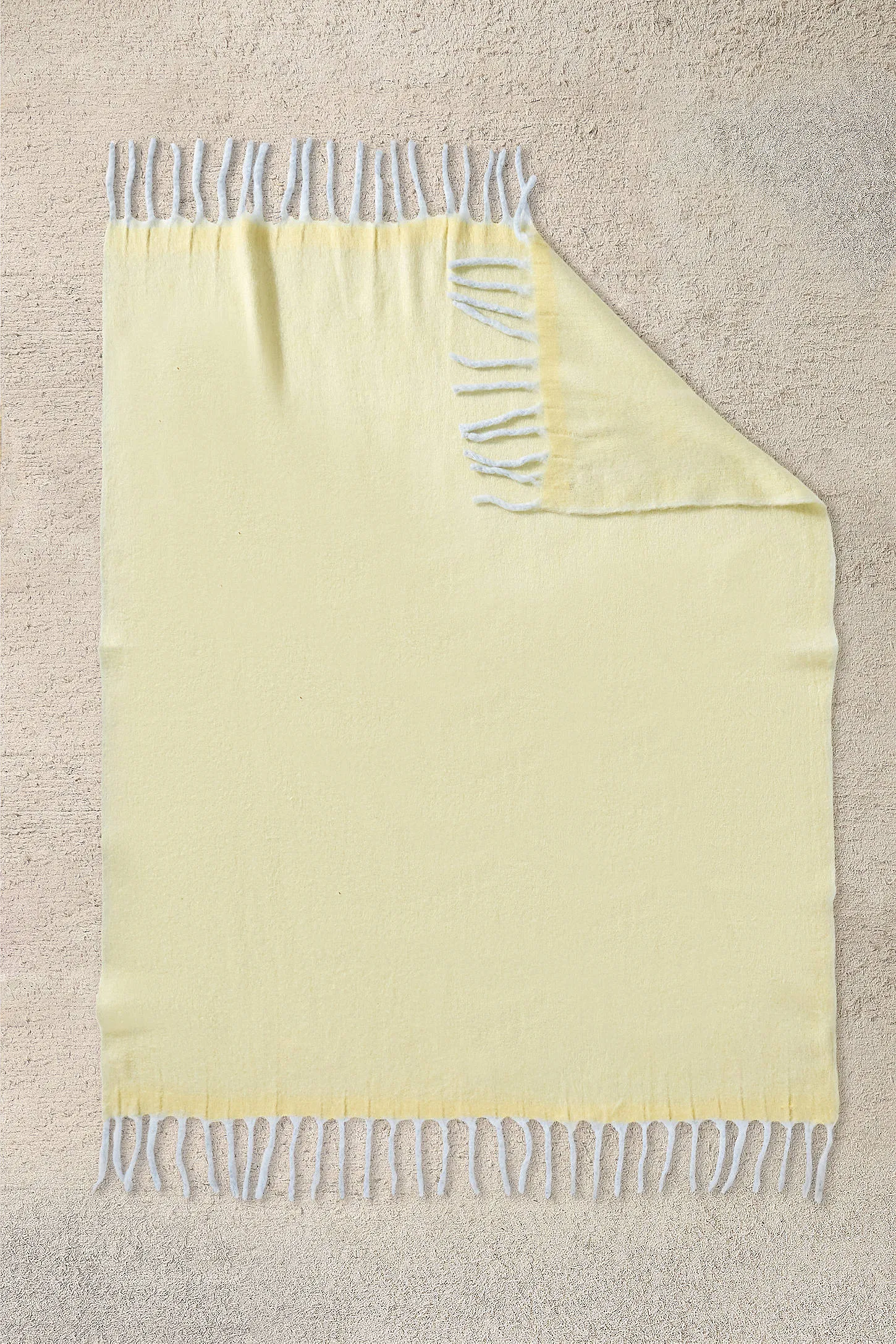 Cosy Two-Tone Throw - Sun Yellow 1
