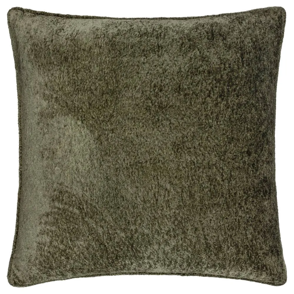 Paoletti Lustre Crushed Velvet Cushion in Green 2