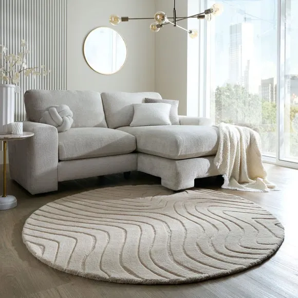 Mesmerise Abstract Wool Round Rug 1