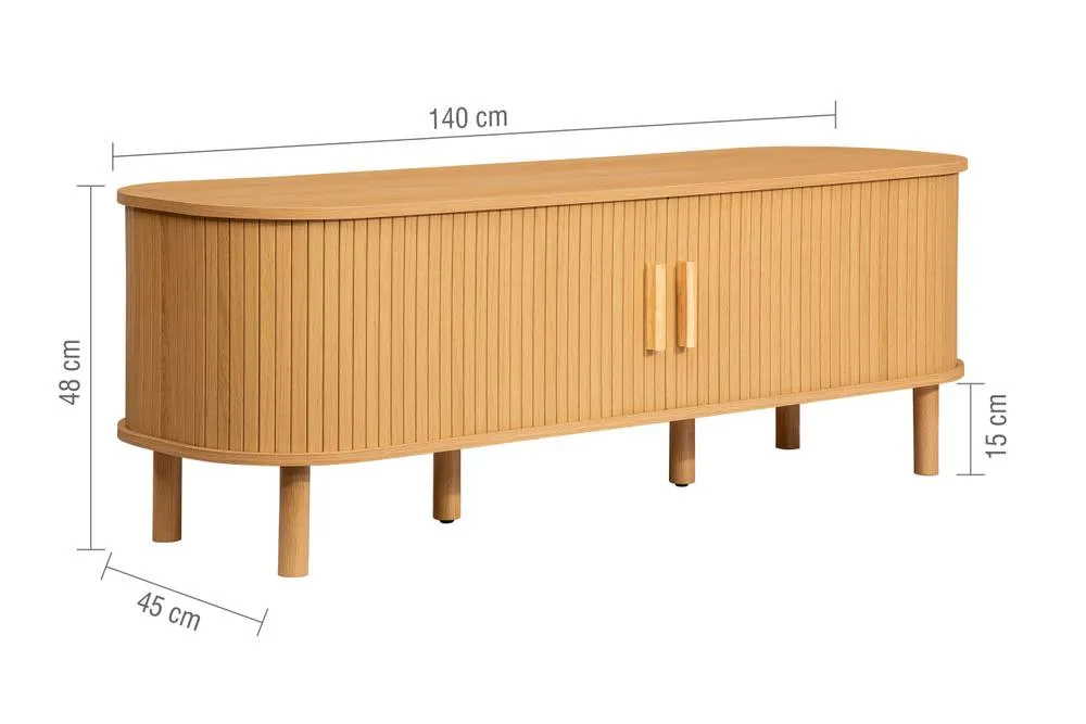 Birlea Axel Fluted TV Unit in Brown 5