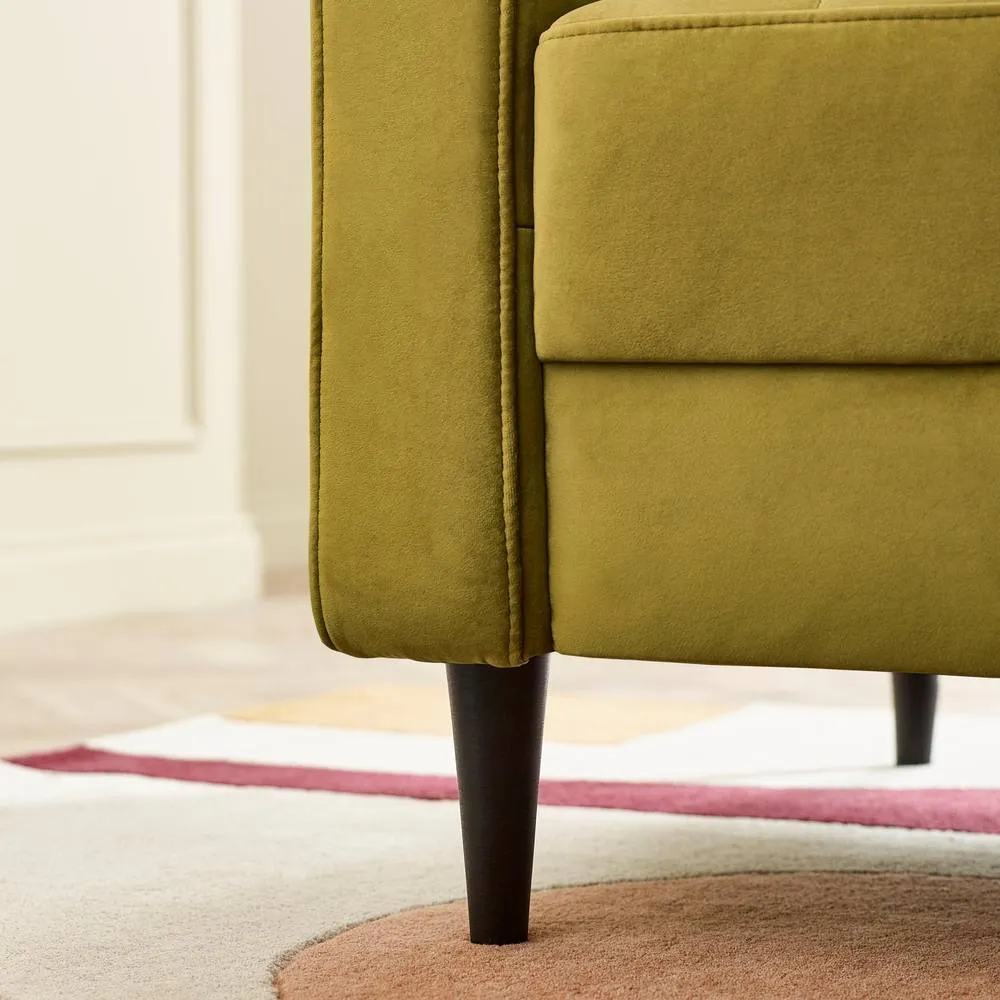FurnitureboxUK Jade 2-Seater Soft Touch Velvet Sofa With Solid Wood Frame in Mustard 6