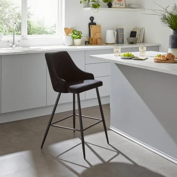 Shea Counter Height Barstool, Velvet 1