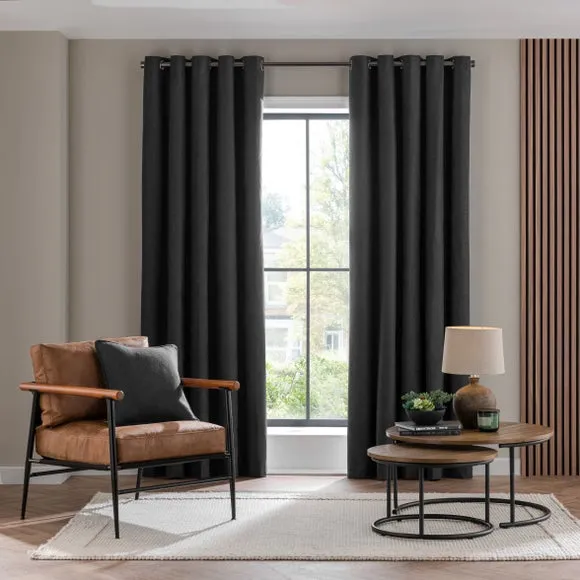 Luna Brushed Eyelet Curtains (Blackout Available) 2