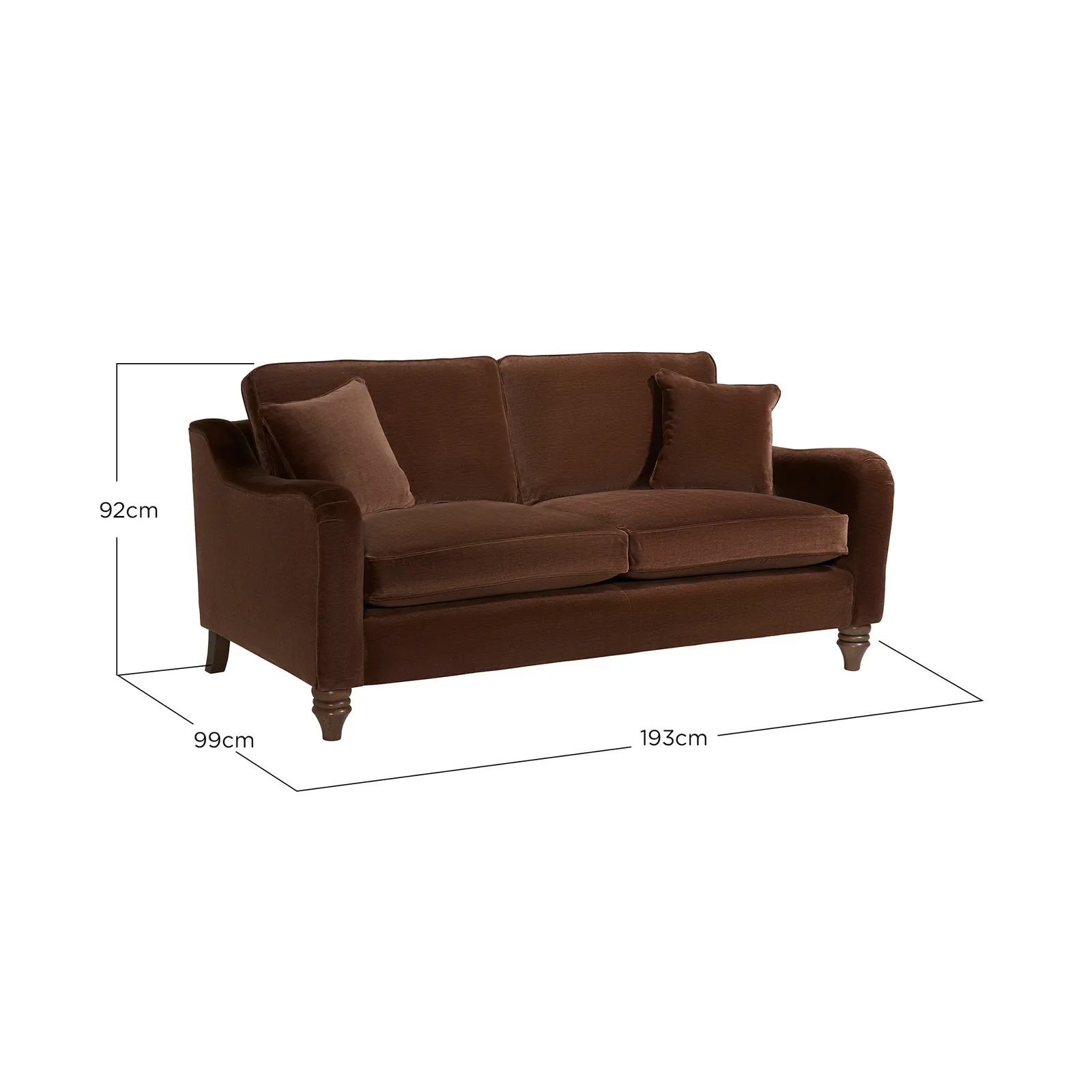 Benedict Medium Sofa, Brown Fabric | Barker & Stonehouse 6