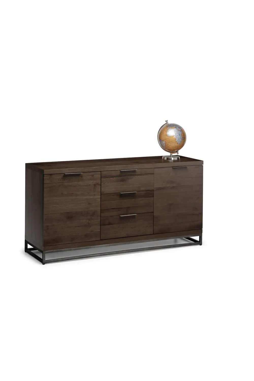 Julian Bowen Brooklyn 2 Door 3 Drawer Sideboard in Dark Brown 4
