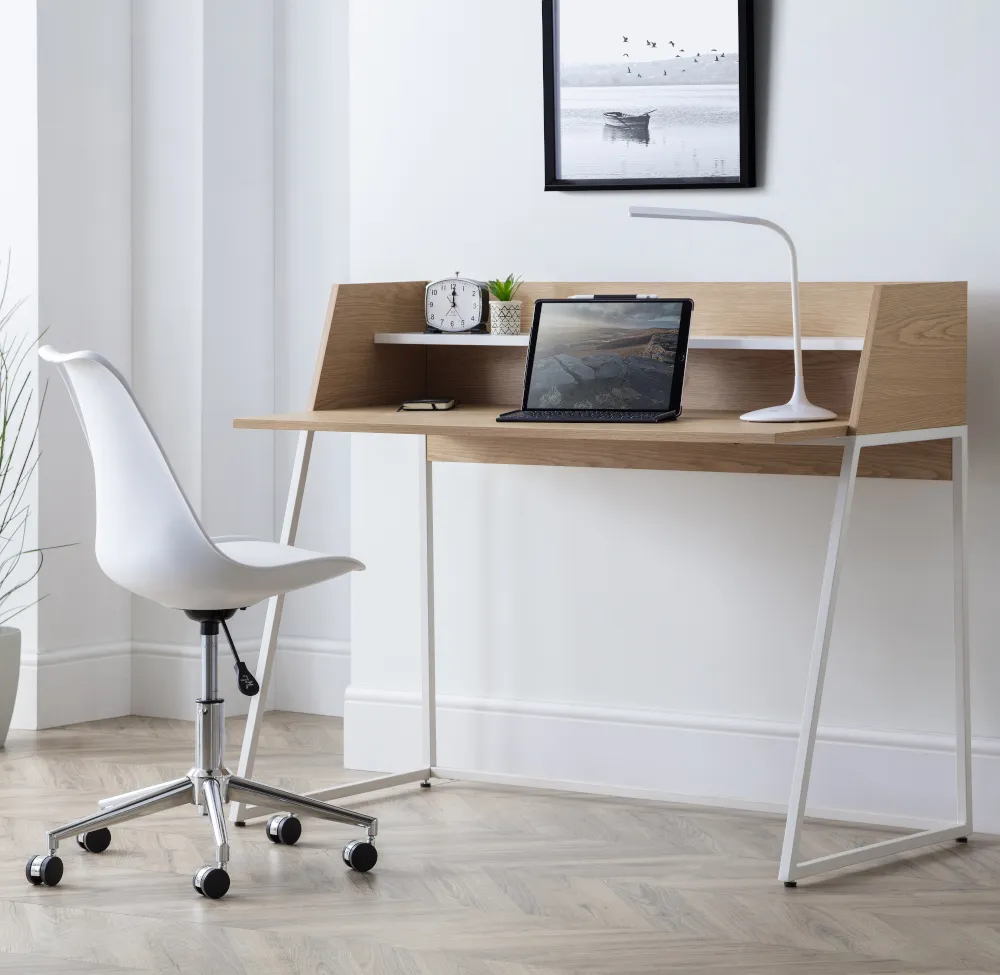 Palmer Oak and White Desk