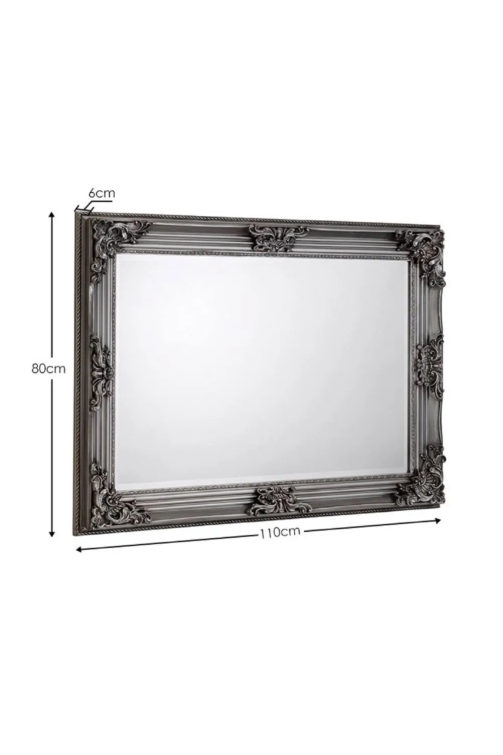 Julian Bowen Rococo Wall Mirror in Silver 3