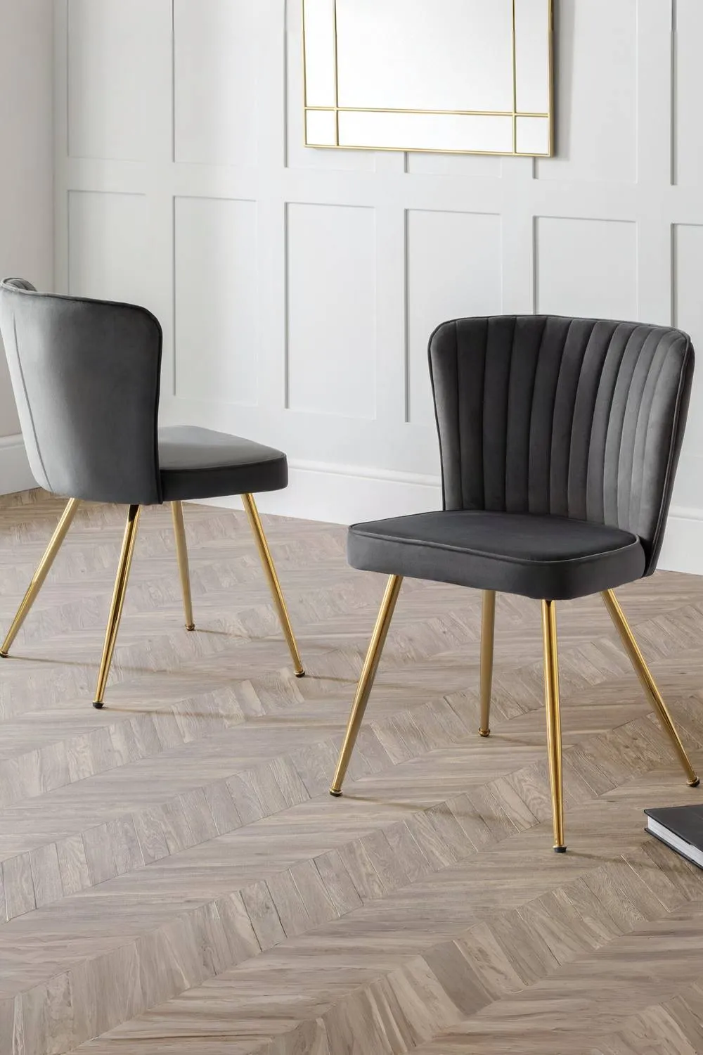 Julian Bowen Cannes Upholstered Dining Chair (Set of 2) in Grey 2