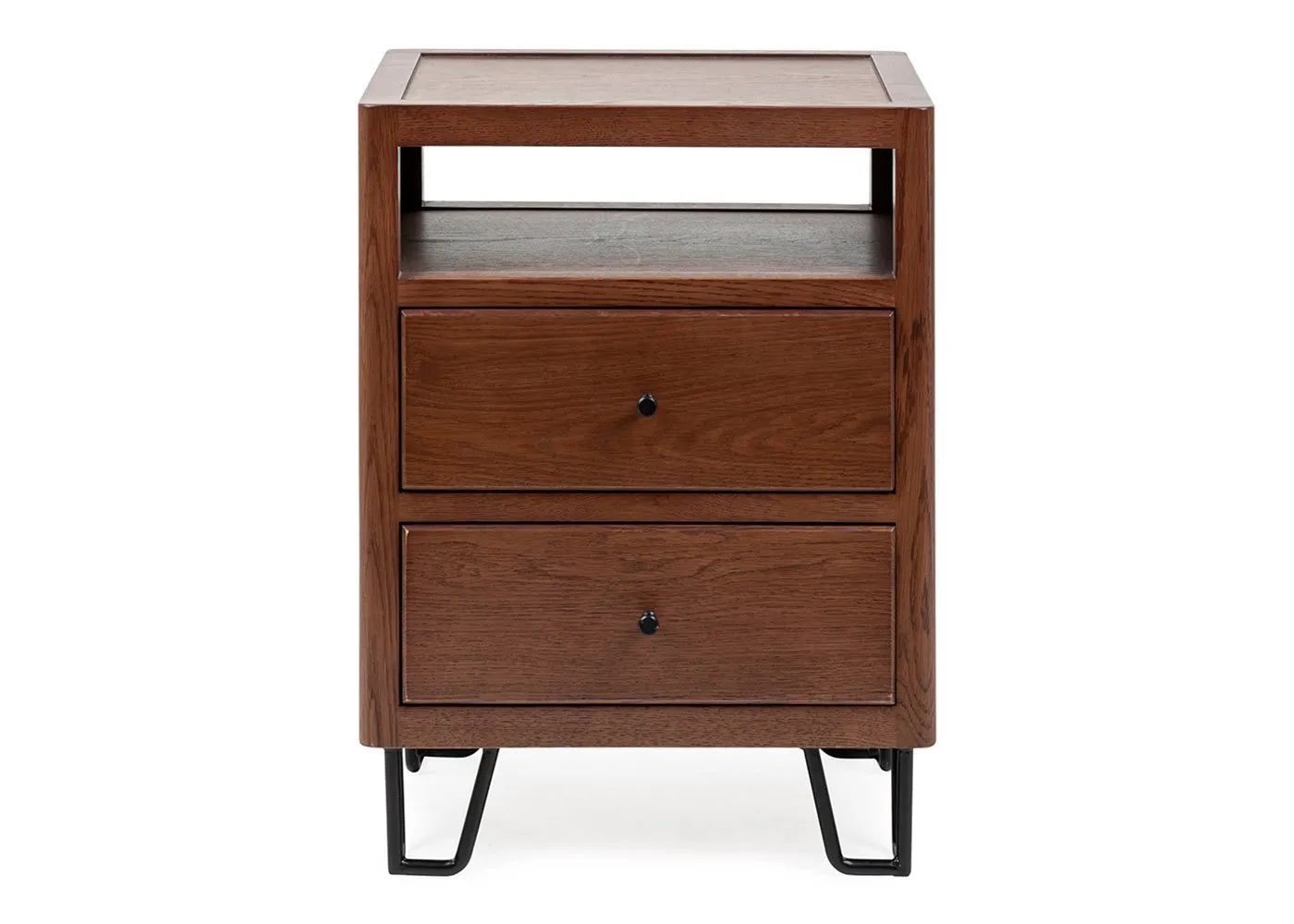 Heal's Brunel Bedside Table Dark Wood