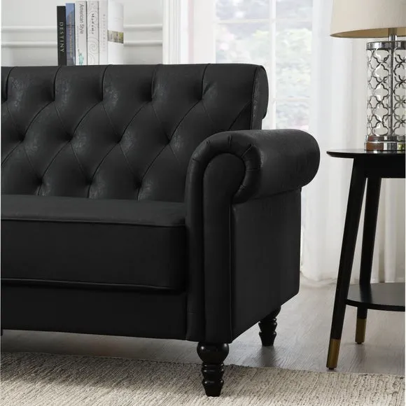 Greta Faux Leather 3 Seater Sofa 3