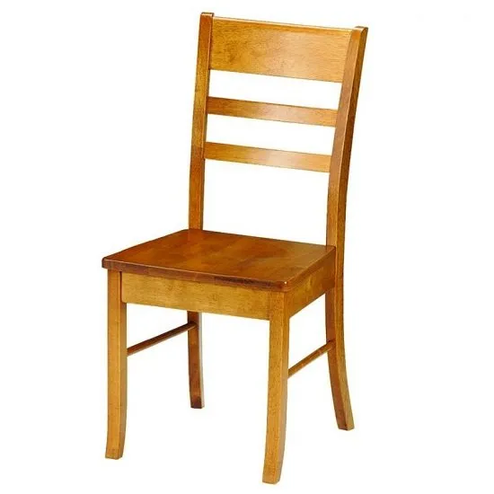Elbeni Wooden Dining Chair In Honey Pine Lacquer Finish