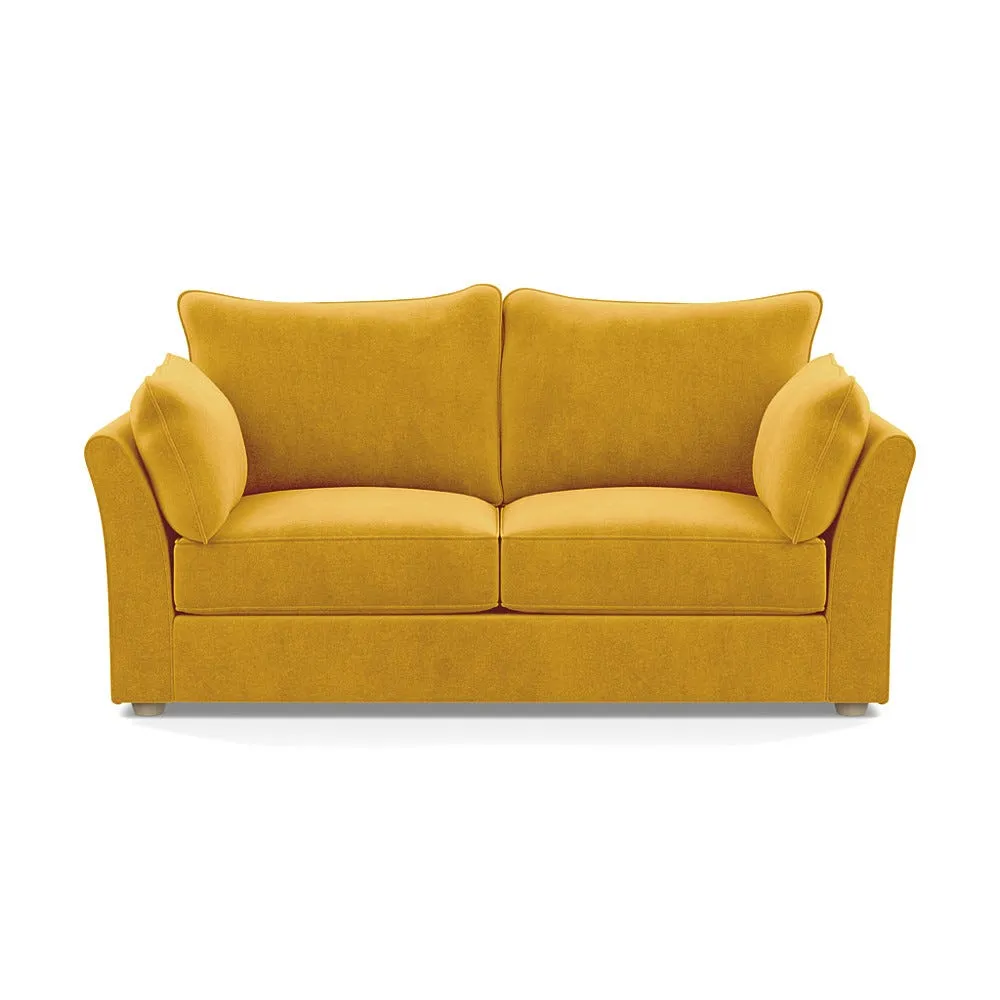 Heal's Tailor 3 Seater Sofa Smart Luxe Velvet Canary Natural Beech Feet 1