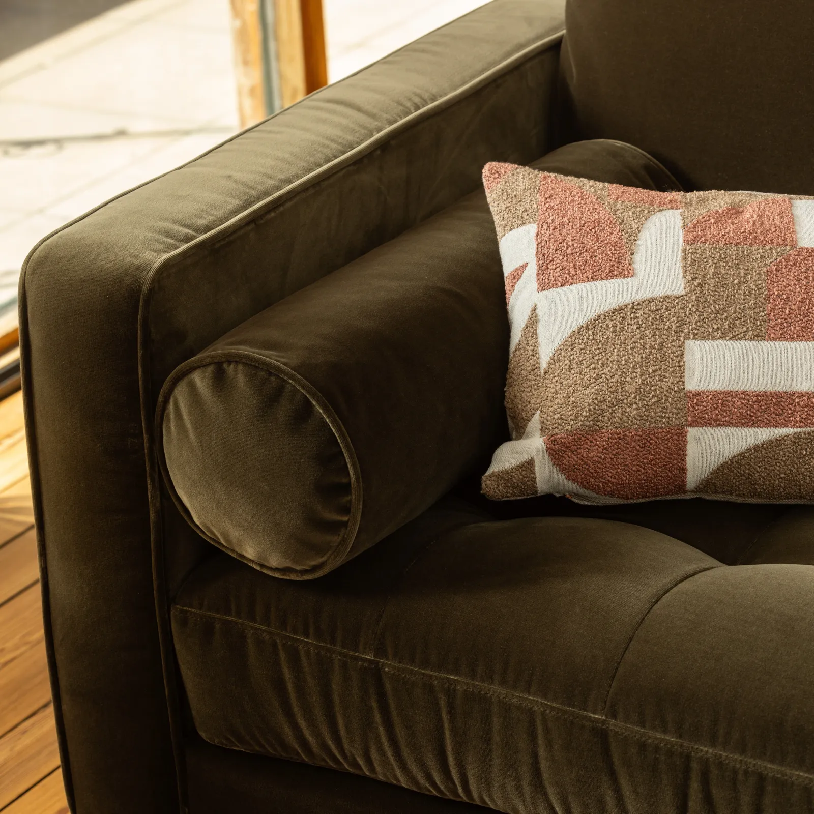 Hemingway 3 Seater Sofa, Green Velvet | Barker & Stonehouse 5
