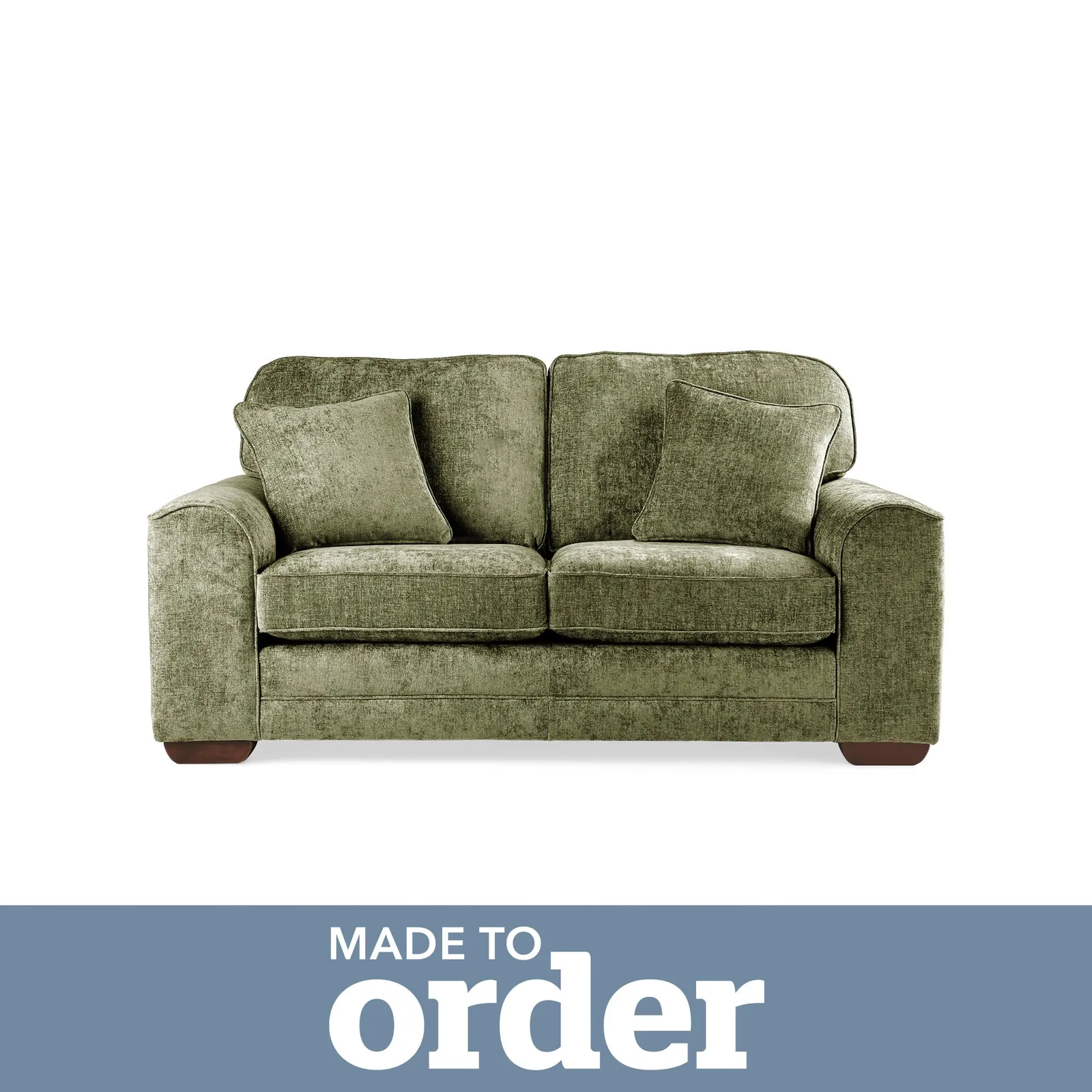 Morello 2 Seater Sofa Luxury Chenille Premium Chenille Olive
