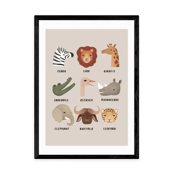 East End Prints Animal Safari In Stone Print by Kid of the Village 2