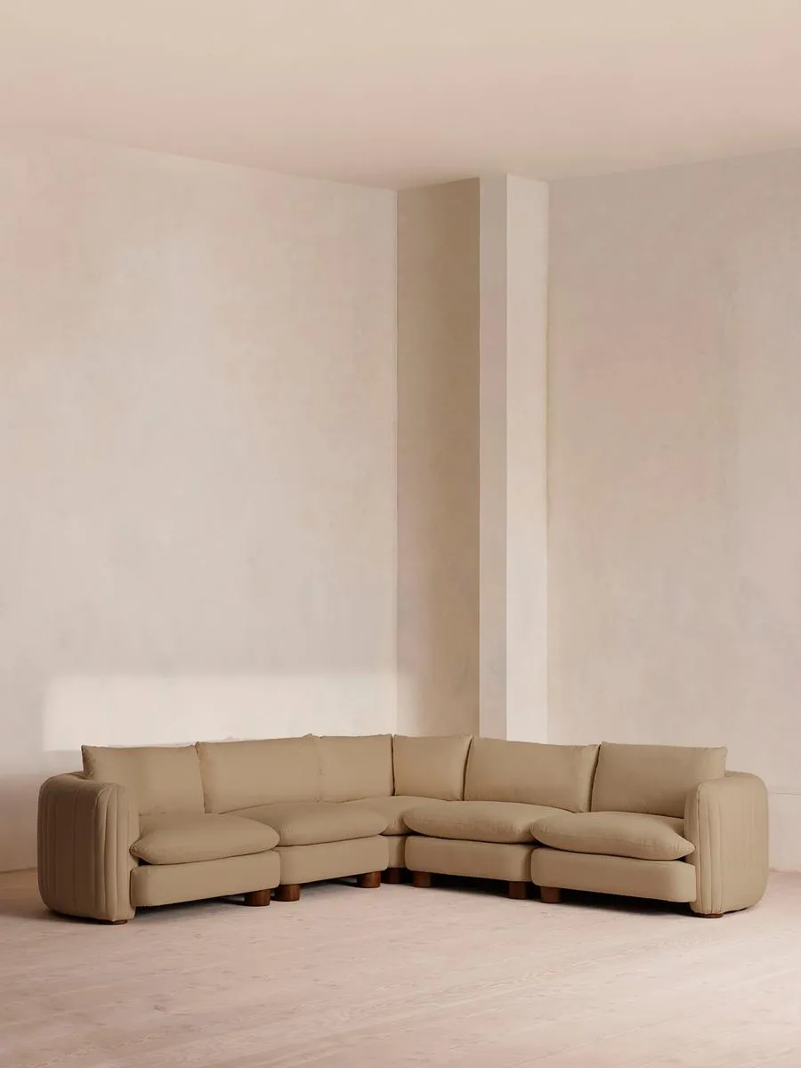 Vivienne Deeper Sit Modular Sofa, Corner Sofa, Linen, Wheat