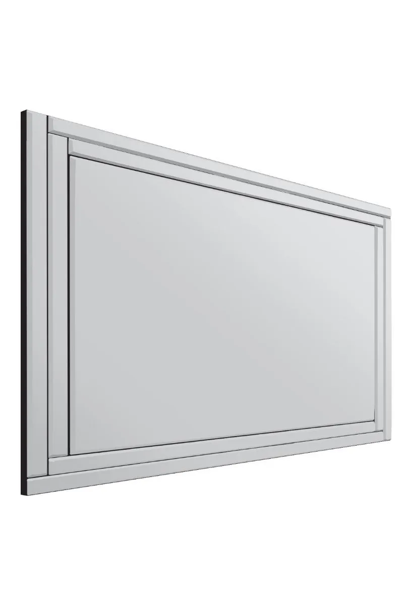 MirrorOutlet All Glass Bevelled Large Dress Mirror 144 x 115.5CM 4ft8 x 3ft9 in Silver 5