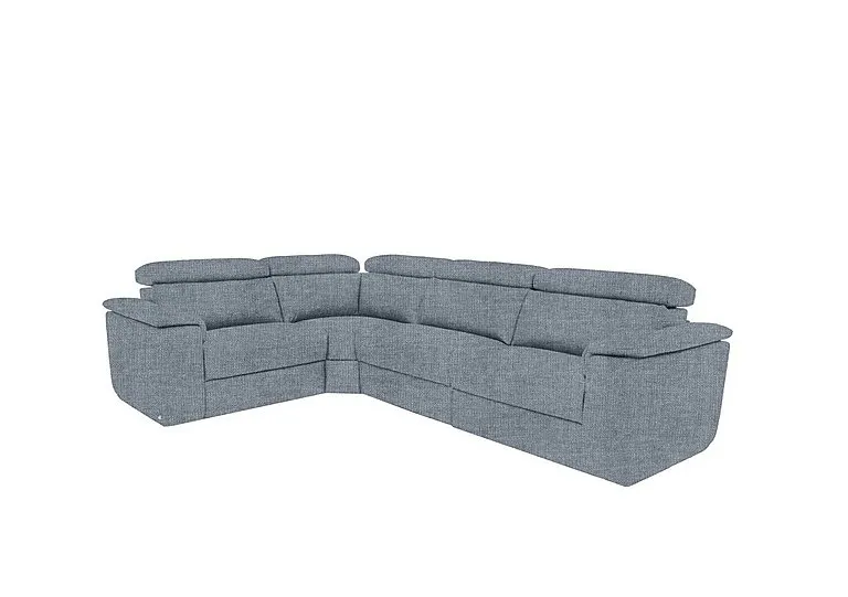 Davide Small Fabric Left Hand Facing Corner Sofa - Baby Blue - Sofas and Armchairs - In Time for Christmas