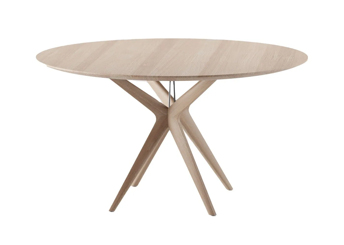 Artisan Lakri Round Table White Pigmented Oiled Oak 120cm