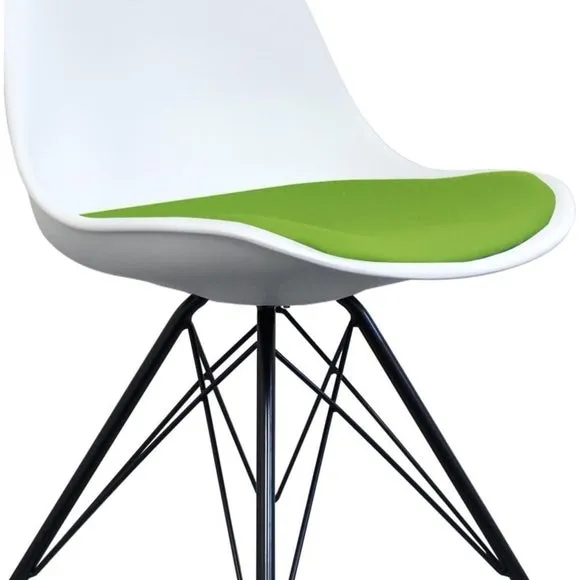 Fusion Living Soho White Plastic Dining Chair 5
