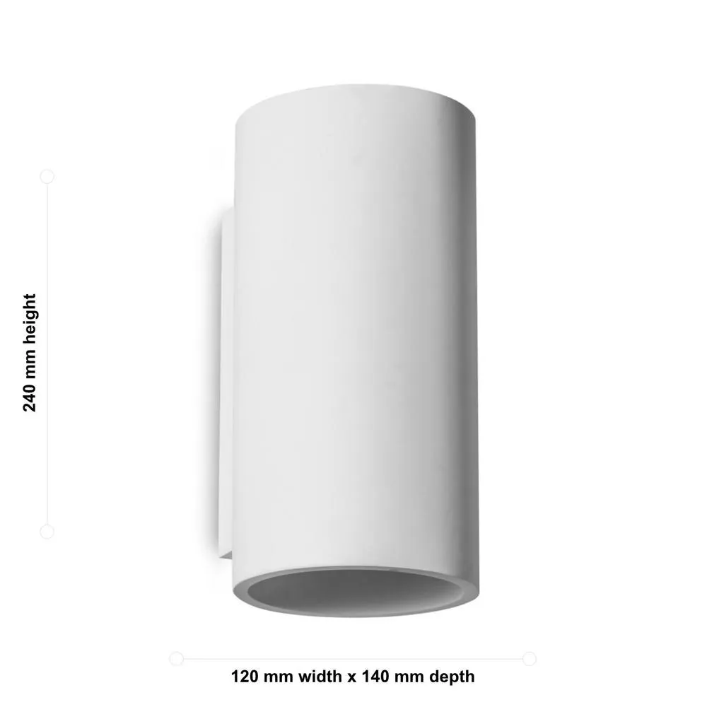 First Choice Lighting Andros - White Plaster GU10 Wall Light 5