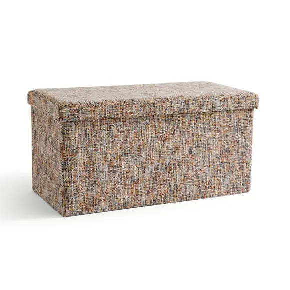 Multi Chenille Rectangle Ottoman 3
