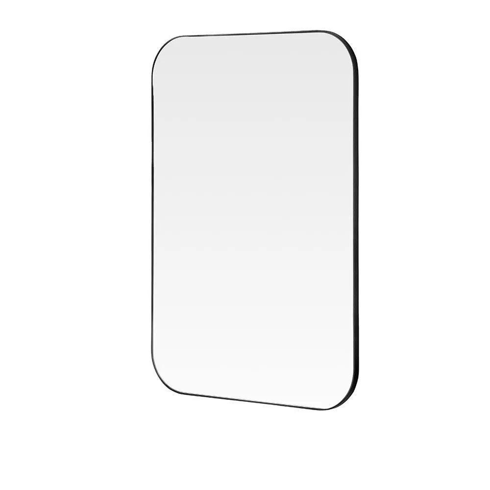 Yearn Mirrors Minimal Curved Mirror Black 90x60cm 2