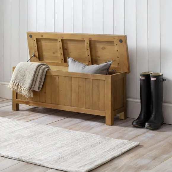 Caleb Wooden Storage Bench 2