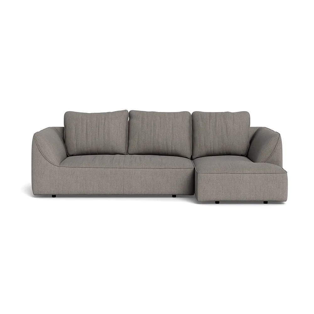 Heal's Morven Right Hand Facing Corner Chaise Sofa Broad Weave Pebble 1