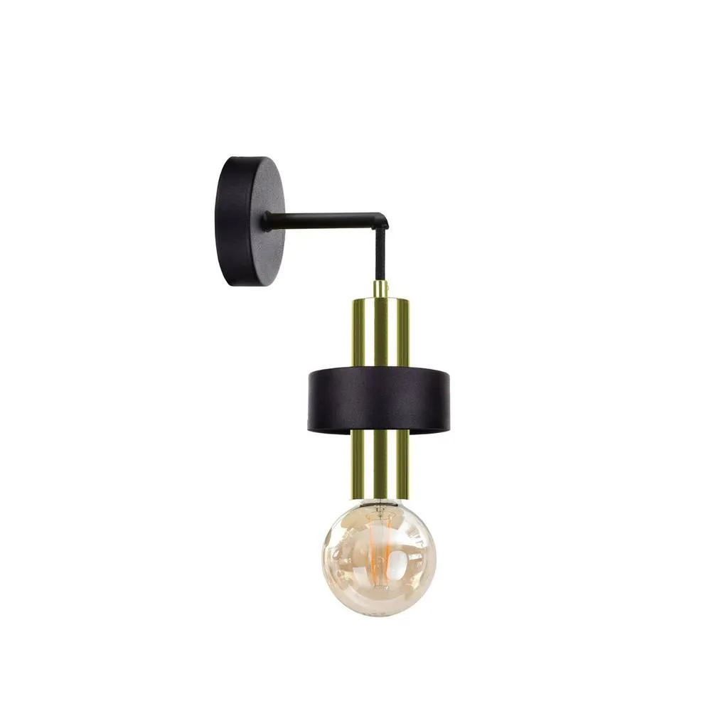 Netlighting Unica Wall Lamp Black Gold 12cm 1x E27