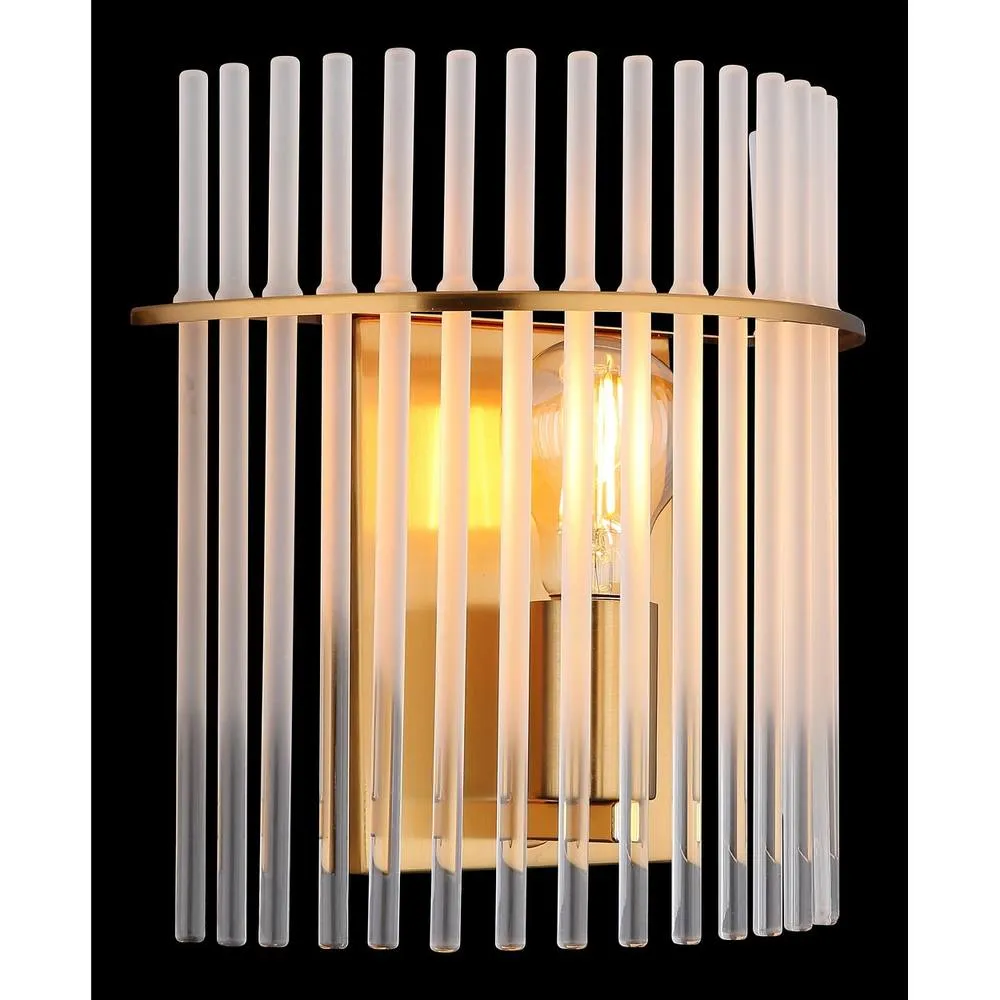 Netlighting Gorley Wall Lamp Gold Colours Matt Opal Glass Shade 1x E27 4
