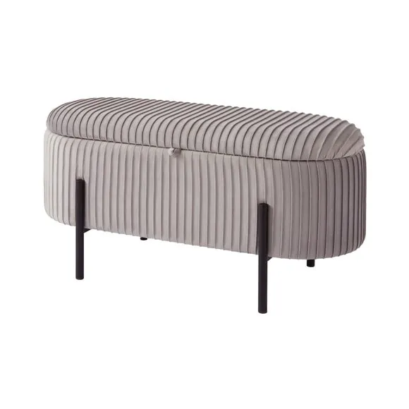 Cairo Velvet Storage Ottoman 5