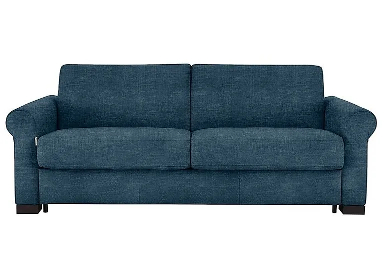 Alcova 3 Seater Fabric Sofa Bed with Scroll Arms - Baobab Blue - Sofas and Armchairs - In Time for Christmas