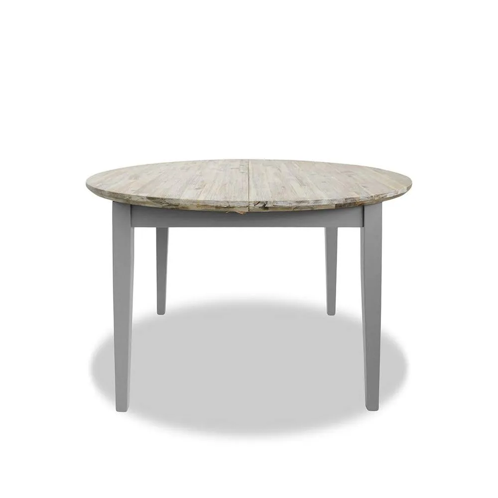 Statement Furniture Florence Round Oval Extendable Kitchen Dining Table in Light Grey 5