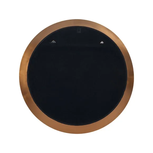 Angled Metal Frame Round Wall Mirror 5