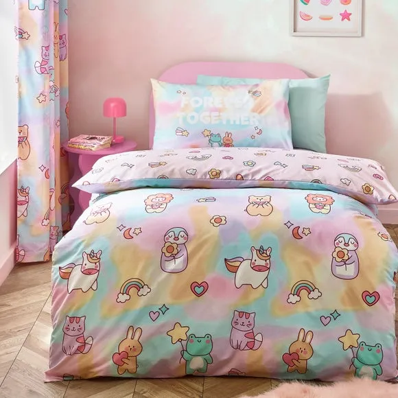Catherine Lansfield Forever Together Polycotton Duvet Cover & Pillowcase Set 1