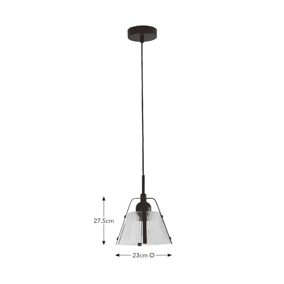Luca Ribbed Adjustable Pendant Light 6