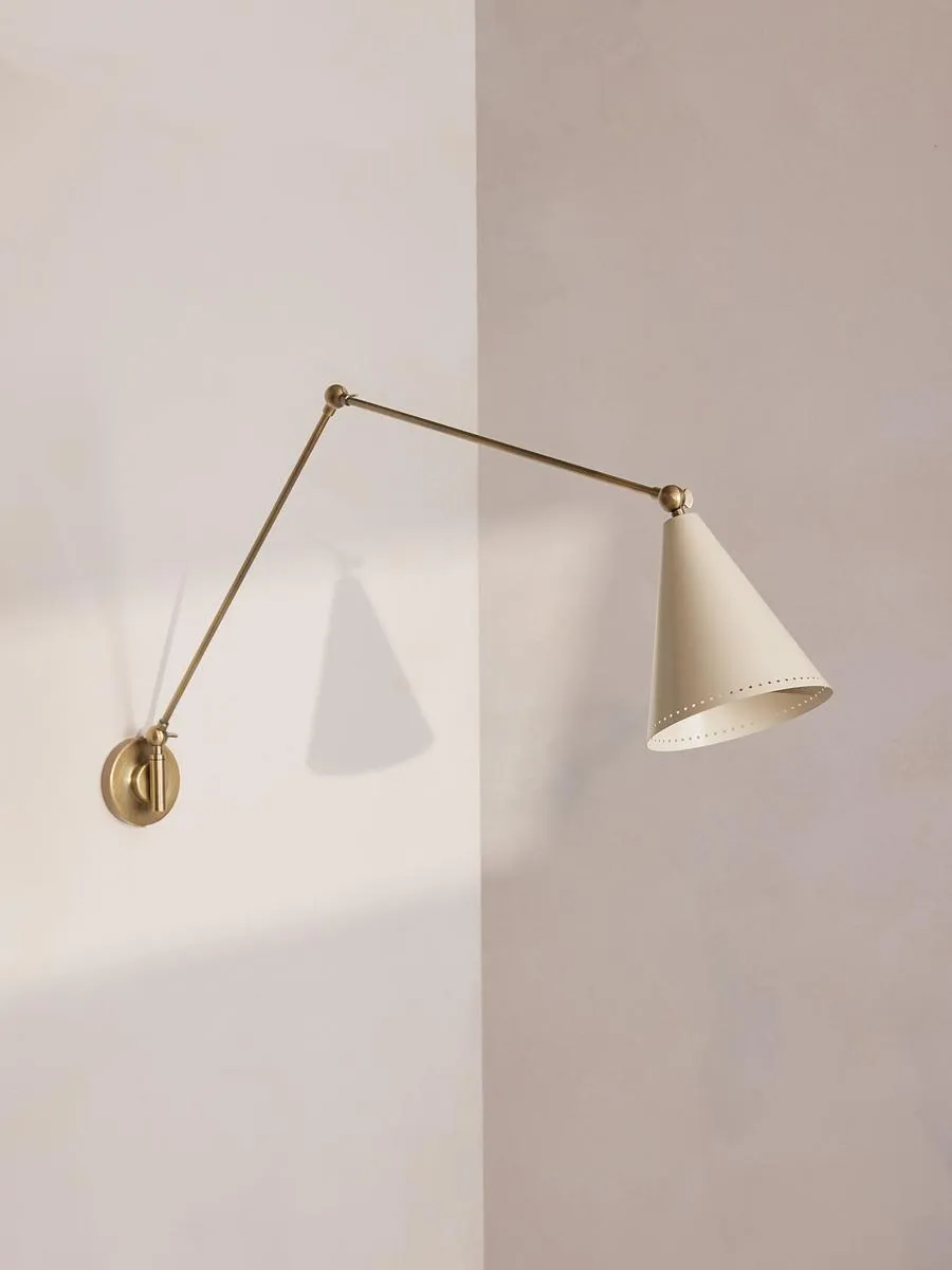 Vincent Wall Light, Cream Shade