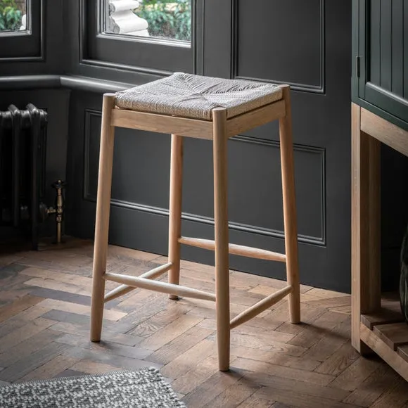 Return - Elda Rope Dining Stool, Natural